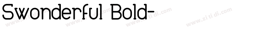 Swonderful Bold字体转换